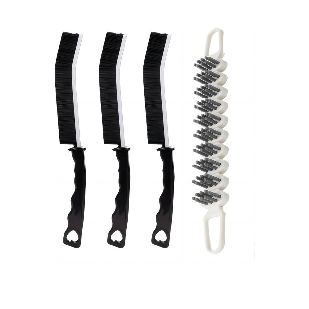 Multi-Use Household Kitchen Bathroom Curved & Faucet Cleaning Brushes Set